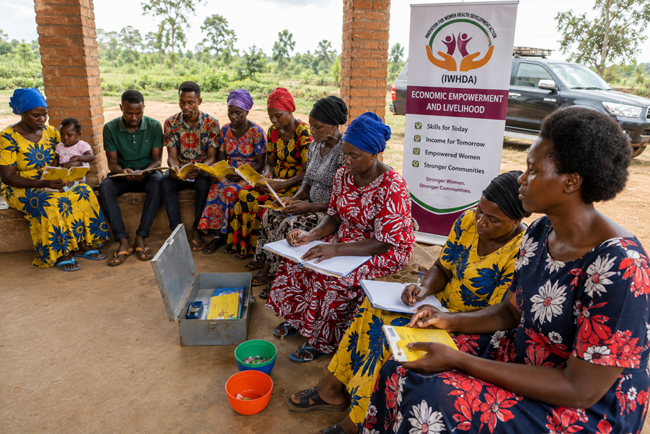 IWHDA savings group members during an economic empowerment and livelihoods session in Kabale